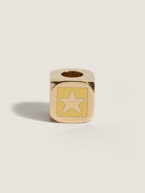 Miu Miu Enameled metal dice charm with star