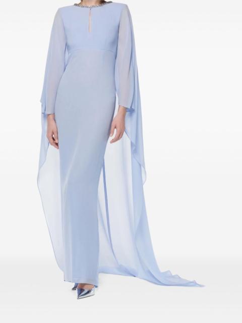 ROLAND MOURET chiffon gown dress