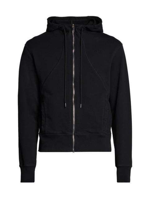 Alexander McQueen Men's Full-Zip Cotton Hoodie - Black
