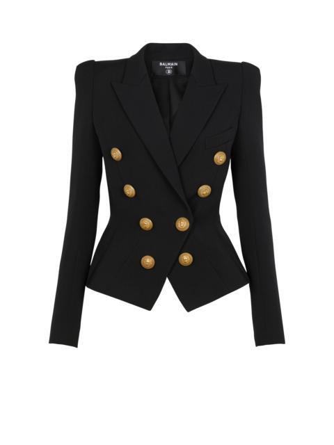 8-button cinched-waist jacket