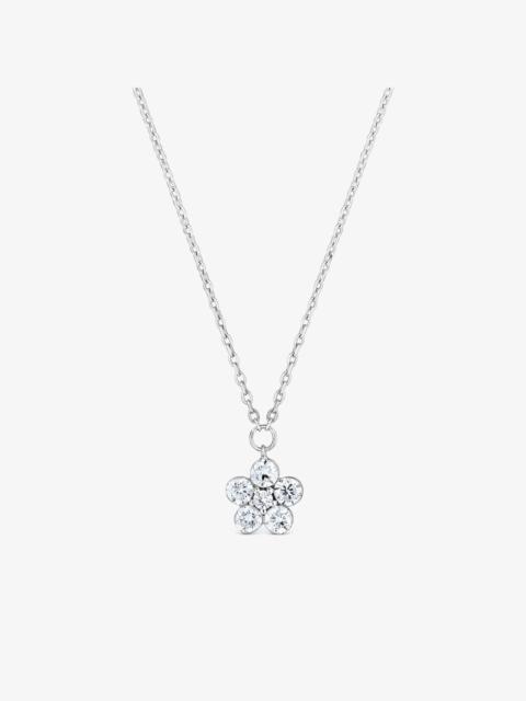TOUS 9kt white gold and lab-grown diamond flower Necklace TOUS Irisé LGD