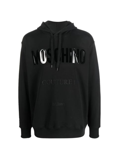 logo-print organic cotton hoodie