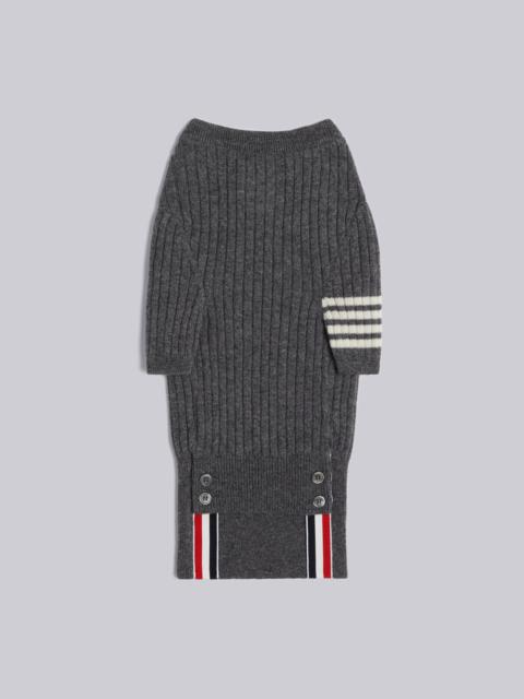 Thom Browne Hector Browne Canine Crewneck Pullover With 4-Bar Stripe in Jersey Stitch Cashmere
