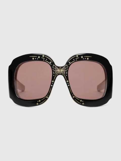 Oversize square-frame sunglasses