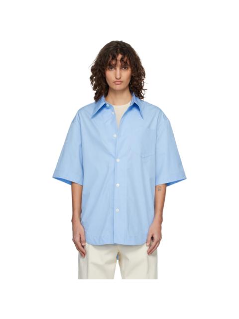AMI Paris Blue Short Sleeve Wide Shirt