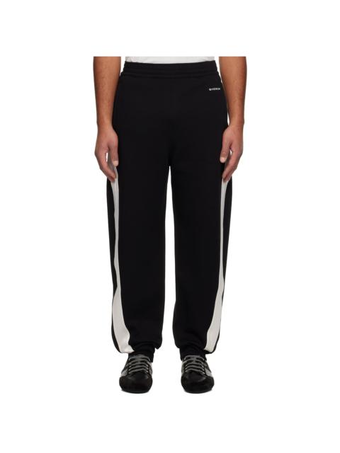 Givenchy Black Open Seam Contrast Sweatpants