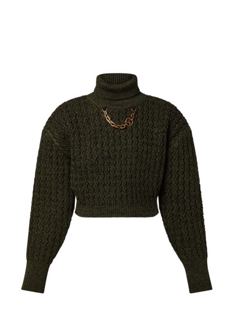 Louis Vuitton Ribbed Knit Cropped Turtleneck