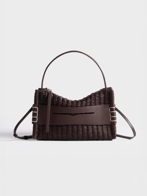 JW Anderson LOAFER BAG IN CHOCOLATE BROWN WOVEN LEATHER