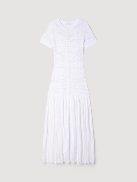 Sandro BEADED KNIT MAXI DRESS