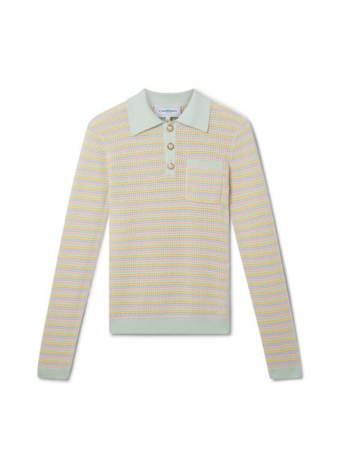 Mint Striped Polo Shirt