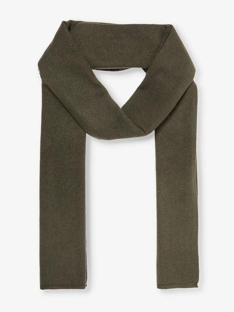 Knitted wool and cashmere-blend scarf