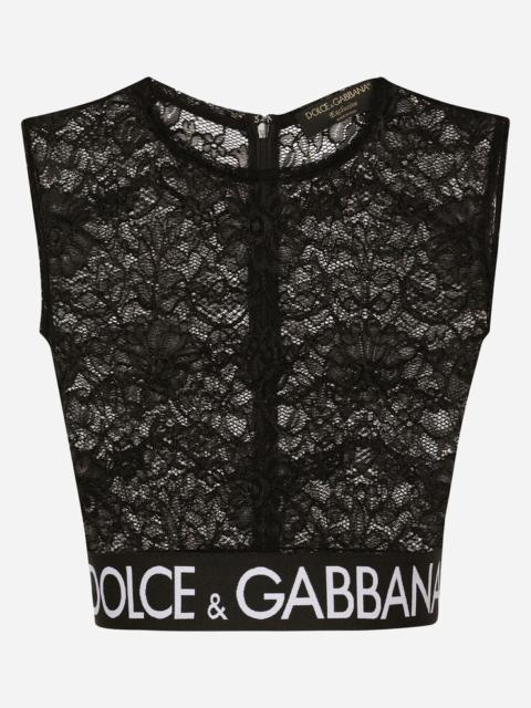 Dolce & Gabbana 레이스 탑