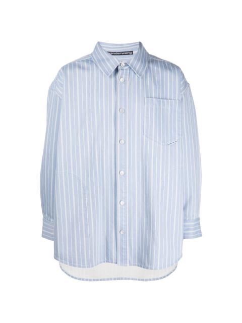 Alexander Wang striped cotton shirt jacket