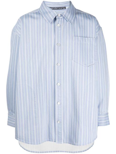 Alexander Wang striped cotton shirt jacket