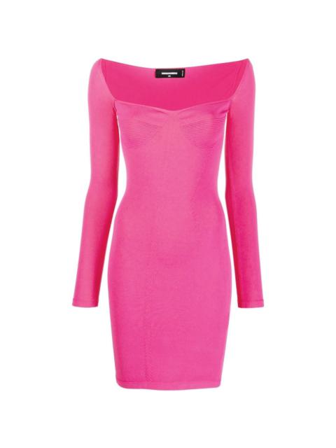 long-sleeved mini dress