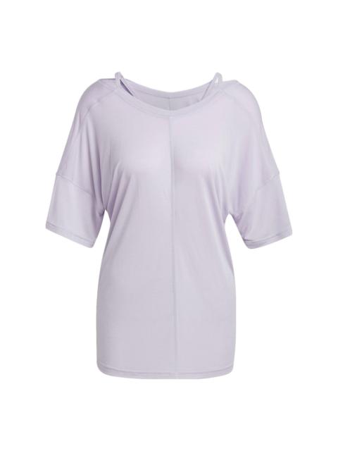 adidas (WMNS) adidas Yoga Studio Oversized T-Shirt Asia Sizing 'Purple' HR5079