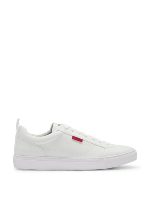 HUGO CUPSOLE TRAINERS IN FAUX LEATHER WITH LOGO FLAG