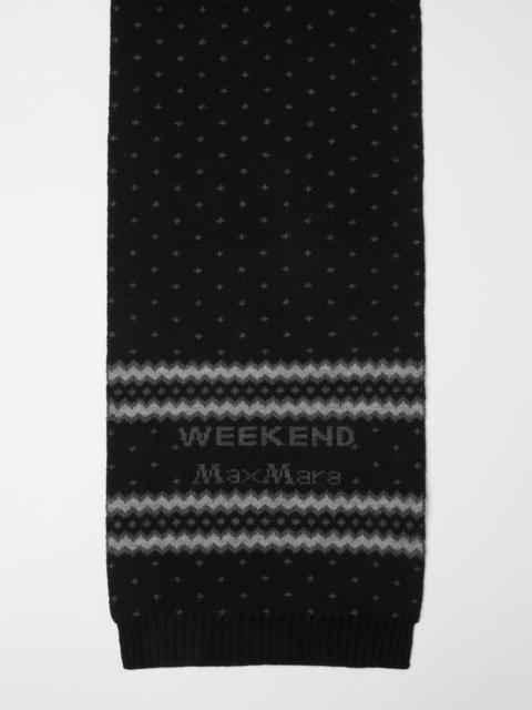 WEEKEND Max Mara VALDEZ Jacquard-knit wool scarf