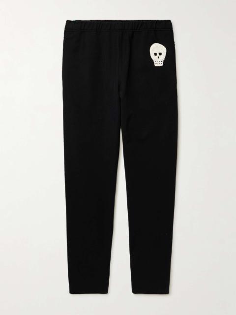 Alexander McQueen Slim-Fit Satin and Crochet-Trimmed Drill Sweatpants