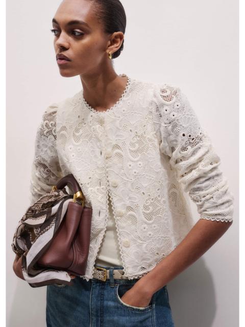 ME+EM Collarless Lace Jacket