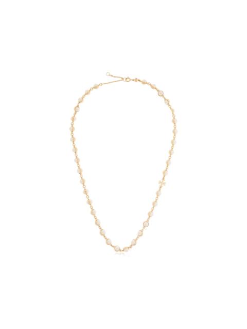 TORY BURCH pearl cross necklace
