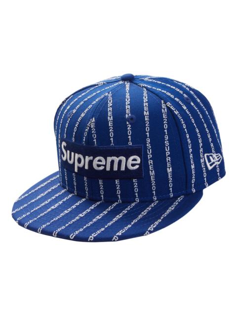 Supreme Supreme Text Stripe New Era Cap Royal