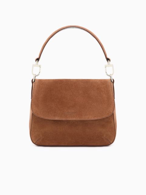 GIORGIO ARMANI Medium la Prima Soft baguette bag in suede