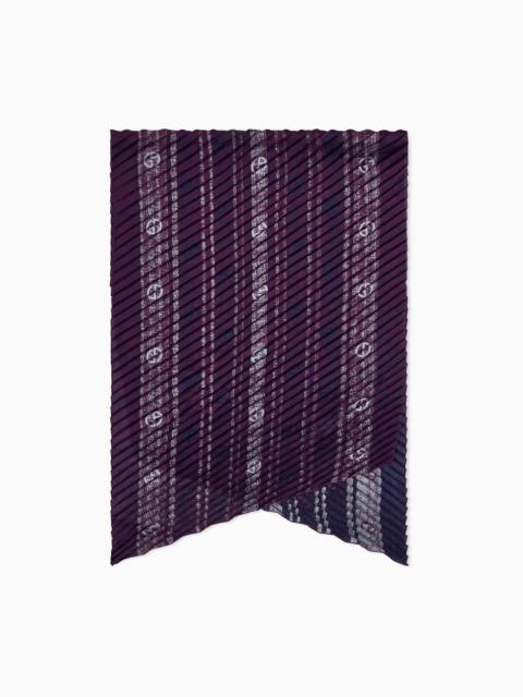GIORGIO ARMANI STOLE PLEATED IN A SILK BLEND