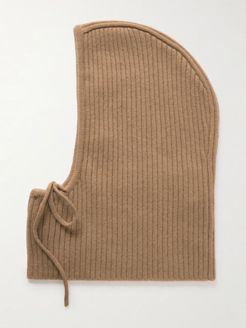 Yves Salomon Ribbed cashmere snood Camel