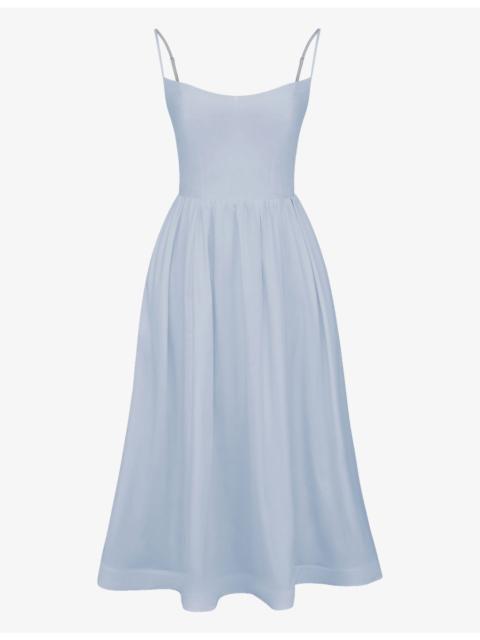 House of CB Lolita scoop-neck stretch cotton-blend midi dress