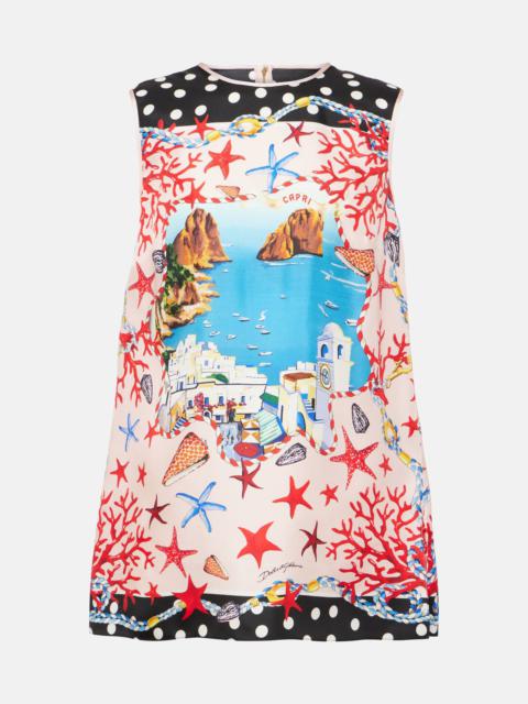 Dolce & Gabbana Capri printed silk top