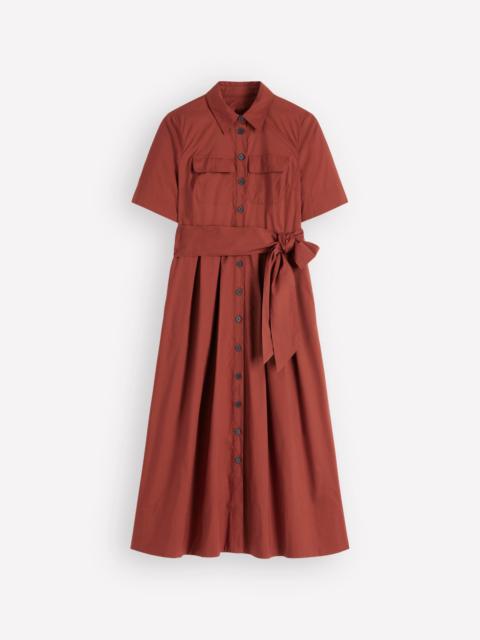 BODEN Zoe Short Sleeve Shirt Dress-Burnt Orange