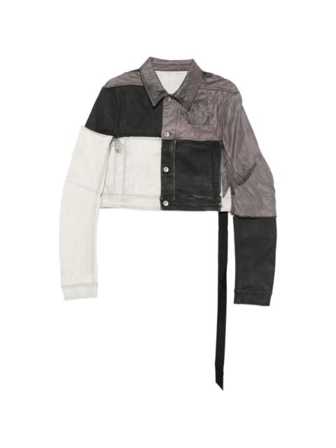 Rick Owens DRKSHDW Little Joe patchwork cropped jacket