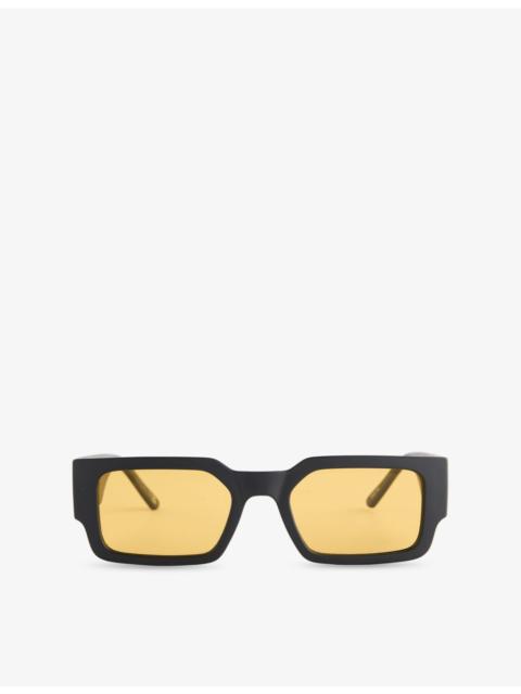 Le Specs 2552160 Contemplation Rectangle-Frame Polycarbonate Sunglasses