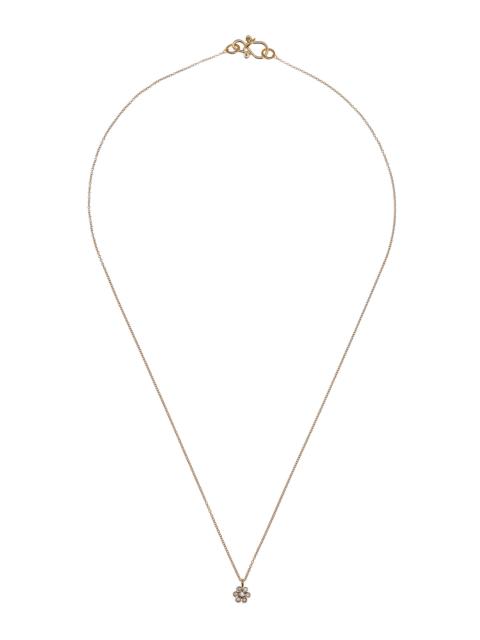SOPHIE BILLE BRAHE Lily Fleur Simple 18K Yellow Gold Diamond Necklace