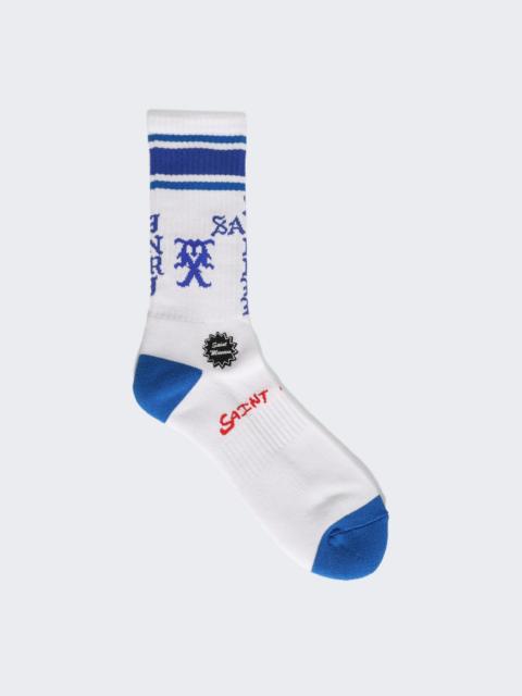 SAINT M×××××× Sinner Socks White And Blue
