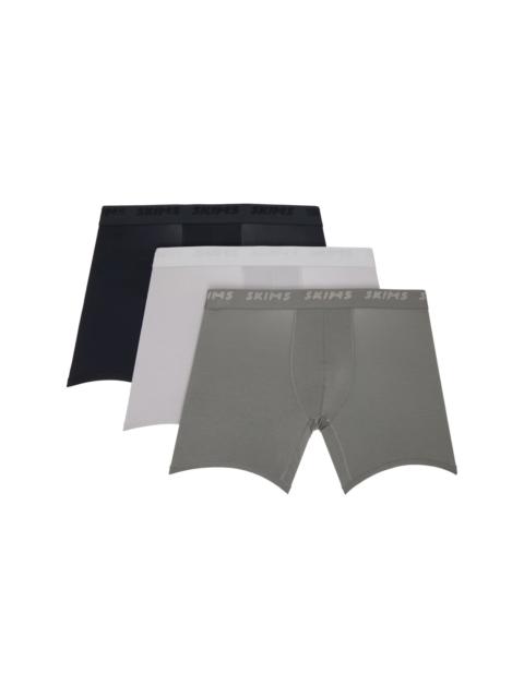SKIMS Three-Pack Multicolor SKIMS Stretch 5" Boxer Briefs