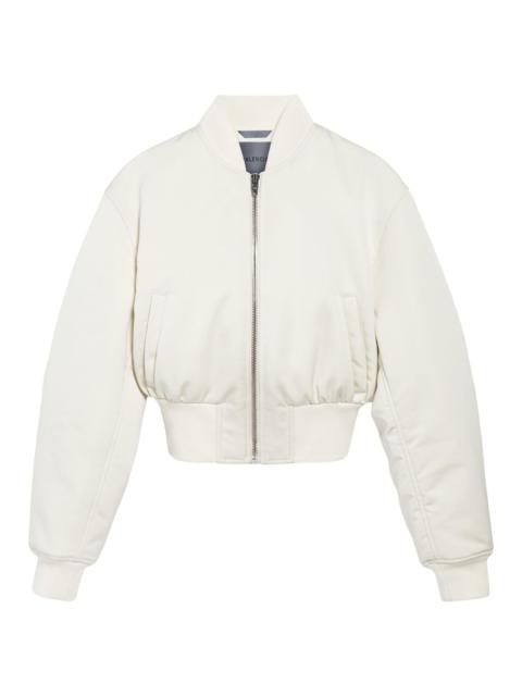 BALENCIAGA Women's Cropped Bomber Jacket - Ivory