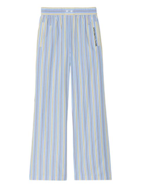 Zadig & Voltaire logo-detail striped trousers