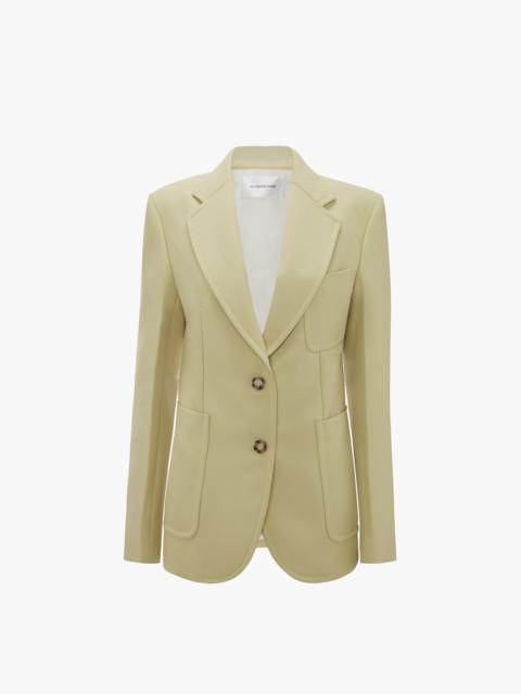 Single Breasted Patch Pocket Jacket in Lemon