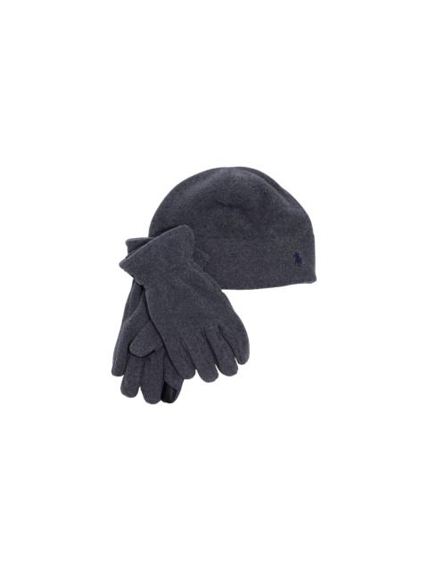 Polo Ralph Lauren Gloves & Beanie Fleece Gift Set "Charcoal" PC0674 003