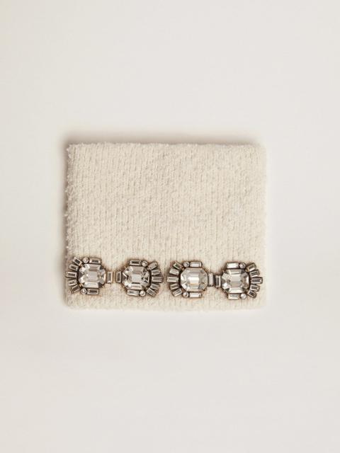 Golden Goose White Déco Jewelmates Collection cuff bracelet with baguette-shaped crystals