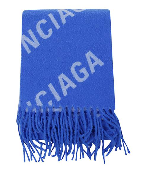 Allover logo wool scarf