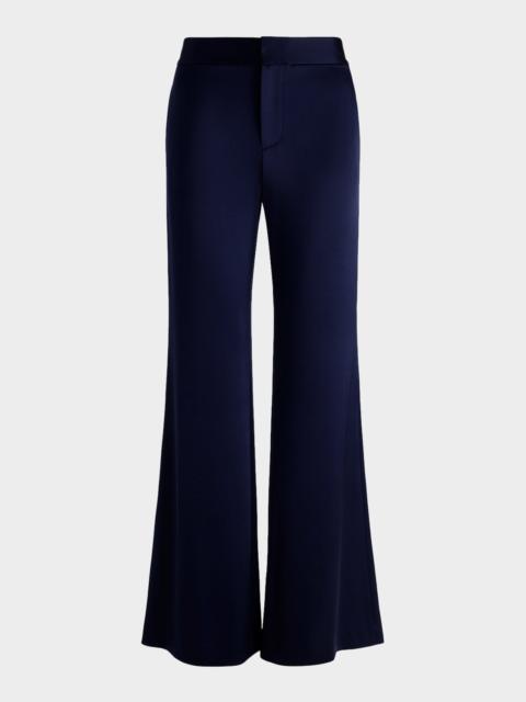 Alice + Olivia Shane Satin Wide-Leg Pants