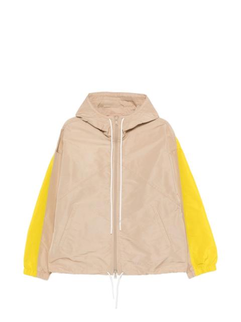N°21 hooded colour-block jacket