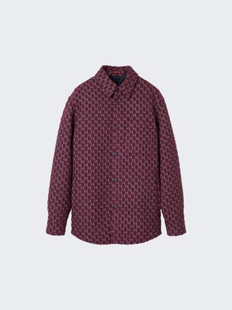 GUCCI Shadow Boucle Shirt Burgundy And Blue