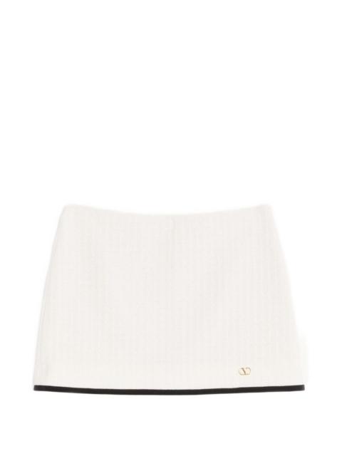 Valentino mini skirt in cotton tweed Canestrello