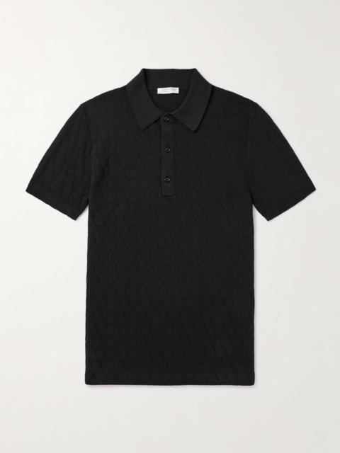 Toile Iconograph Logo-Jacquard Cotton-Blend Polo Shirt