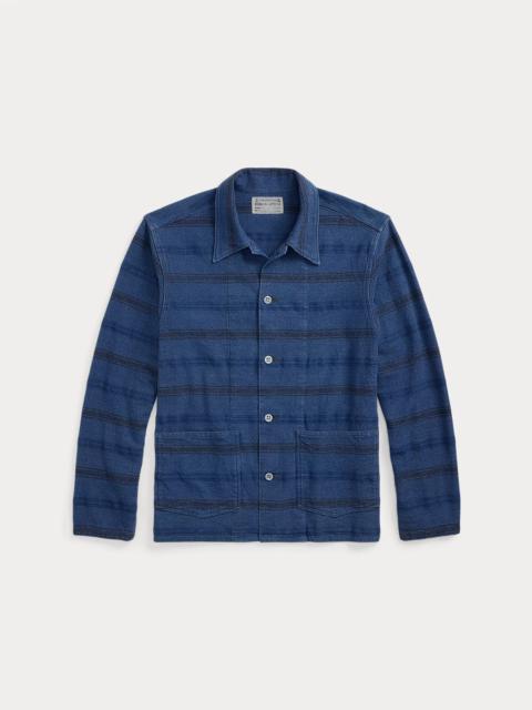 RRL by Ralph Lauren Indigo Striped Dobby Overshirt