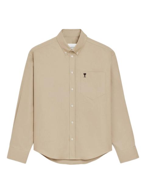 AMI Paris Ami Paris Logo-embroidered Shirt